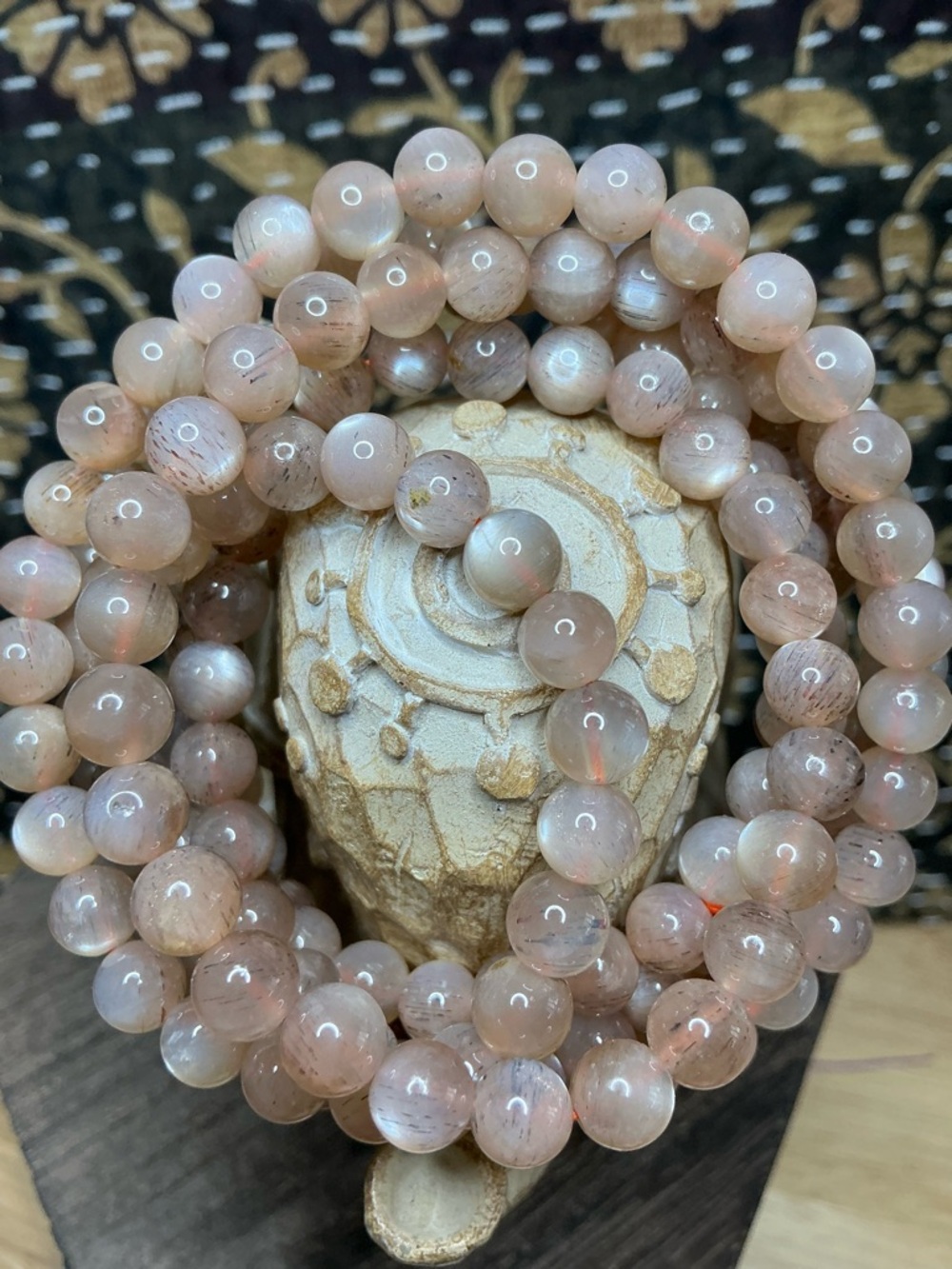 Peach Moonstone Triple 6mm